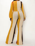 Load image into Gallery viewer, KNITTED COLORBLOCK TIE WAIST JUMPSUIT