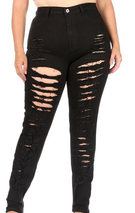 Rip Me Good denim skinny jeans