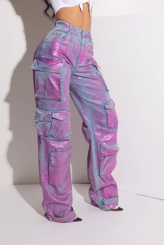 Purple Rain Cargo Pants