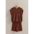 Load image into Gallery viewer, Short Sleeve Sweater And Shorts Set