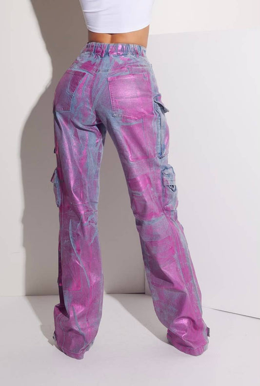 Purple Rain Cargo Pants