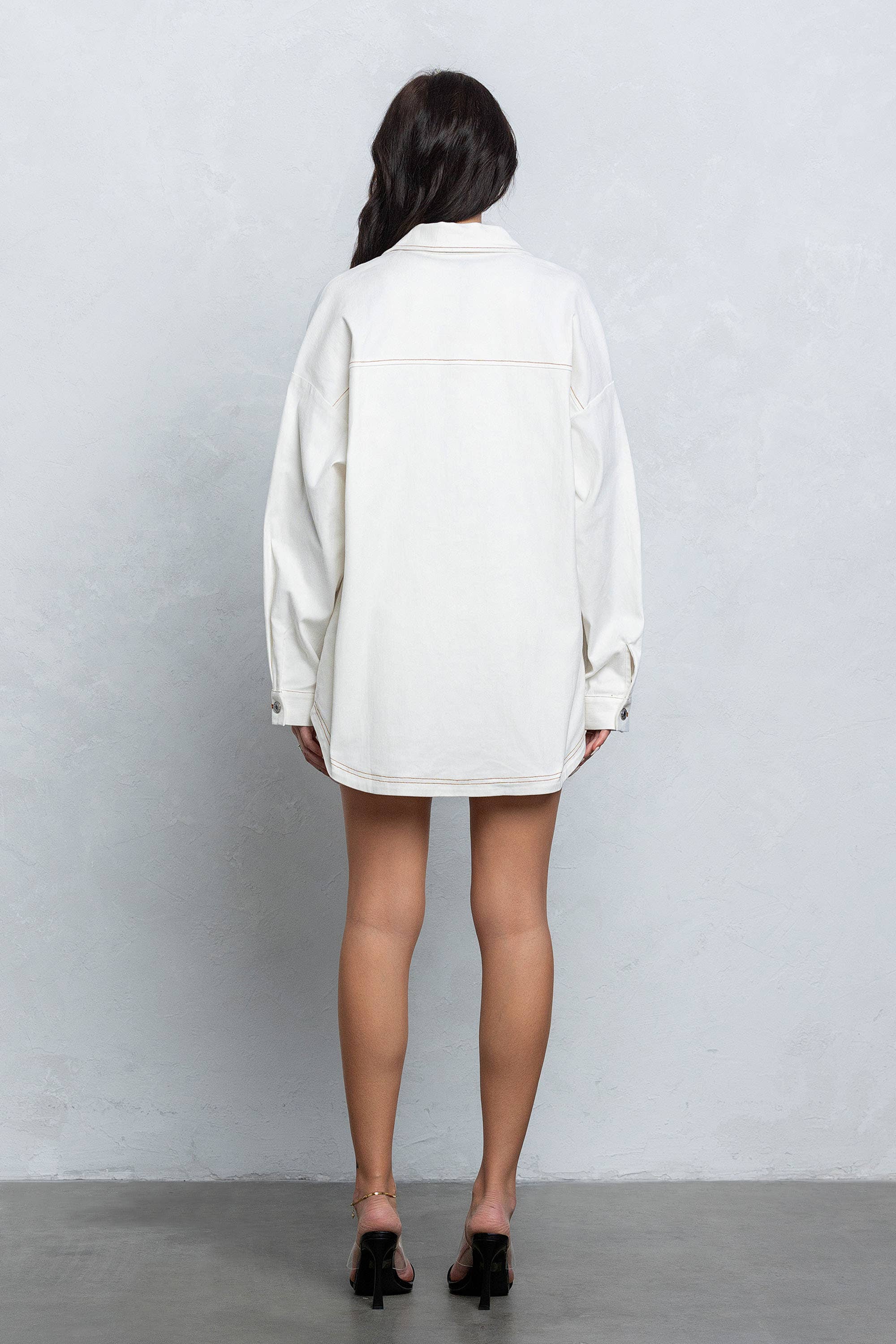 Oversize Jacket with Mini Skirt
