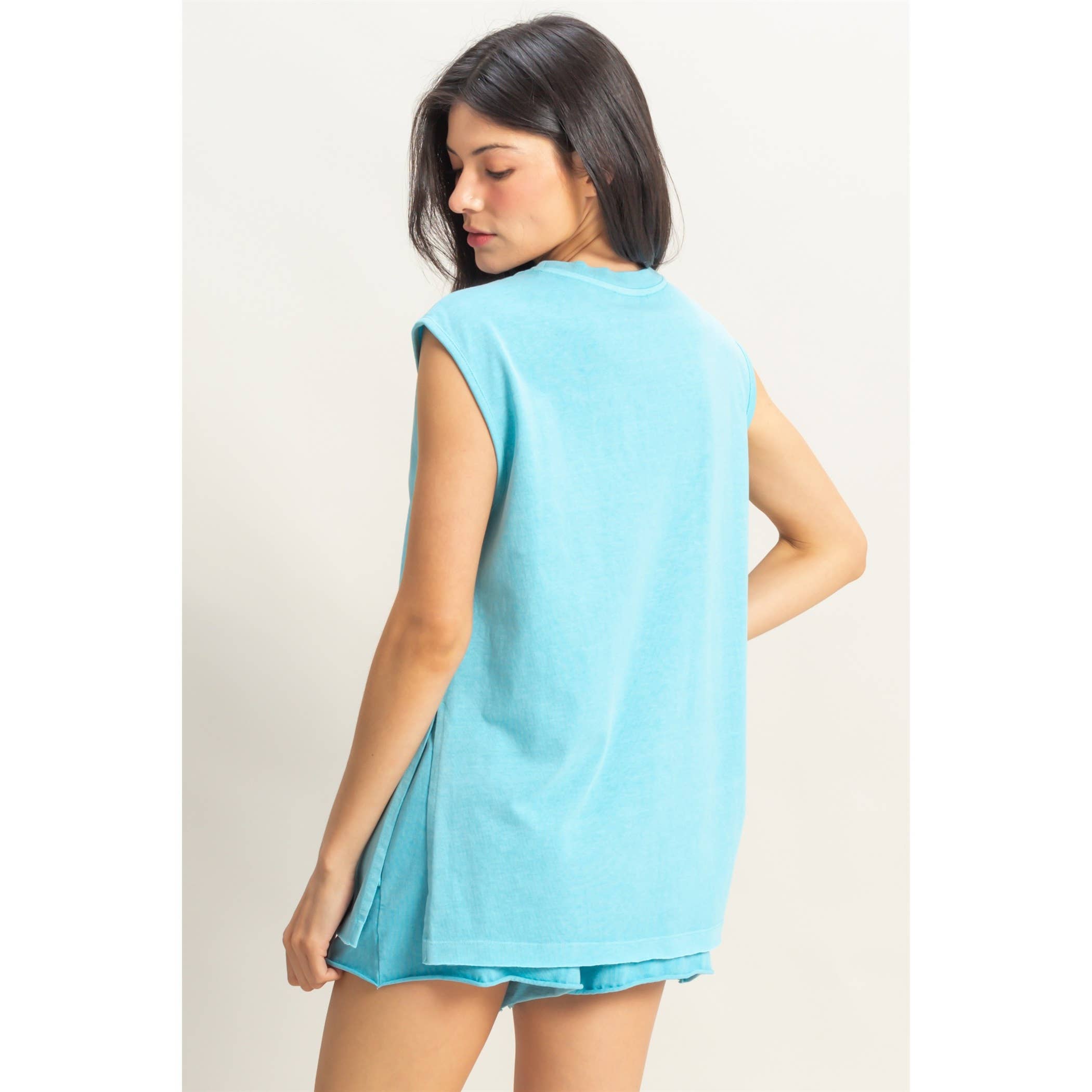 Oversized Top And Shorts Matching Set